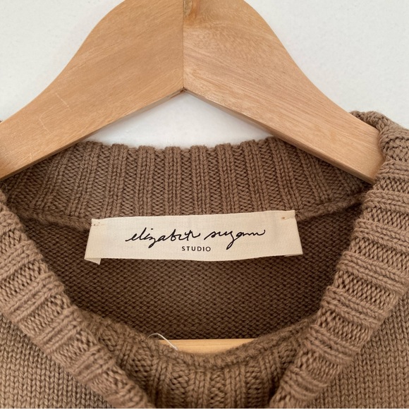 Elizabeth Suzann Essential Crew Neck Sweater Climate Beneficial Wool - Picture 7 of 15